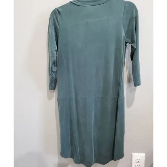 NWT Anthropologie teal suede dress - Picture 2 of 4